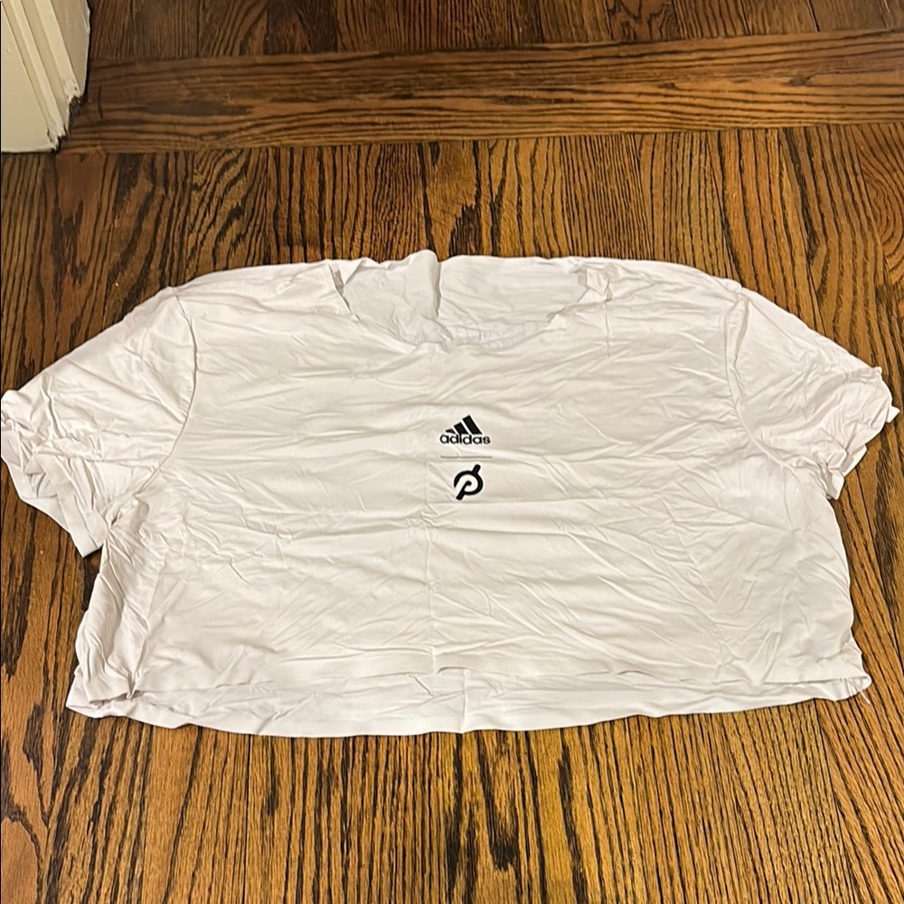 Adidas White Cropped T-Shirt